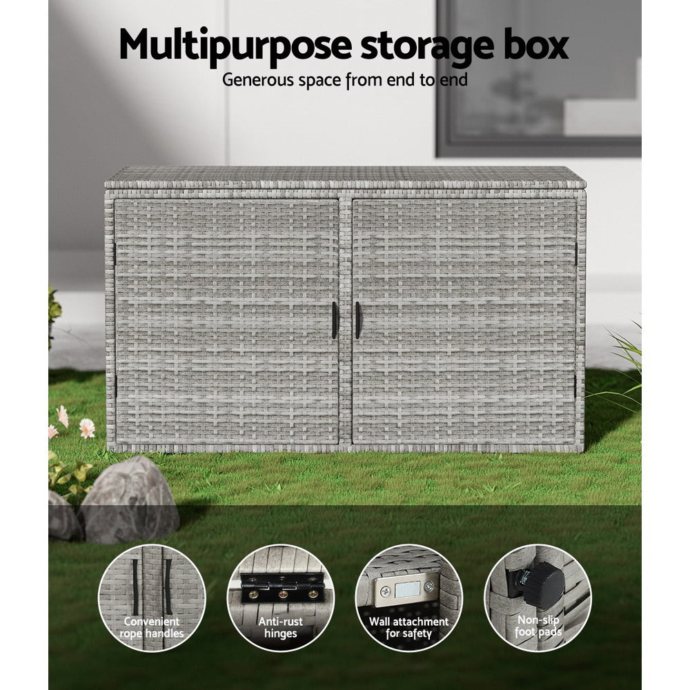 Outdoor Secure Storage Cabinet 92cm - Grey