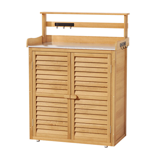 Outdoor Storage Cabinet / Potting Bench - Fir wood