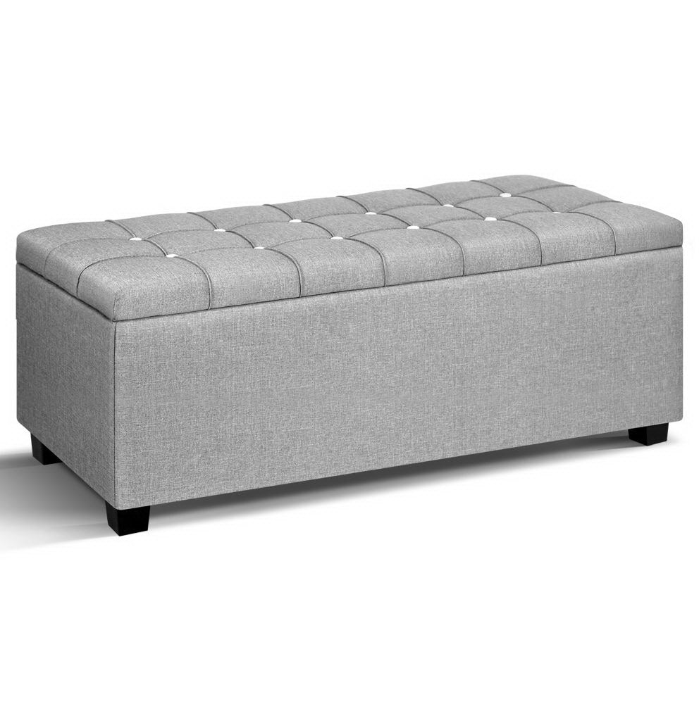 Ottoman Storage Box - Grey Storage Nook