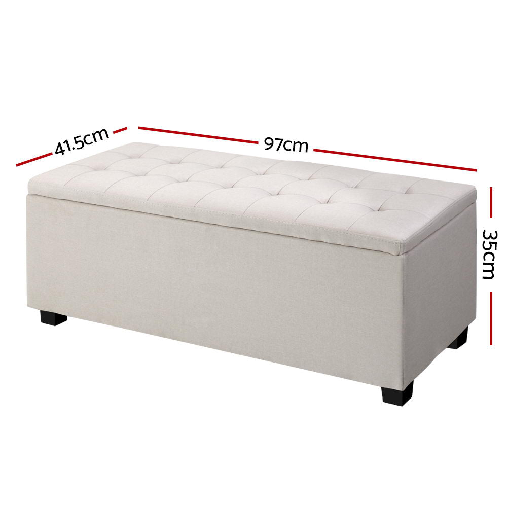 Storage Nook Storage Ottoman Blanket box Large - Beige