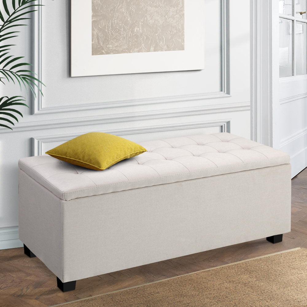 Storage Nook Storage Ottoman Blanket box Large - Beige