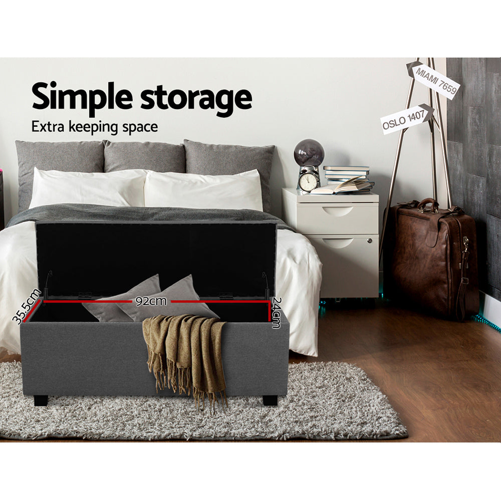 Storage Nook, Storage Ottoman Large - Grey