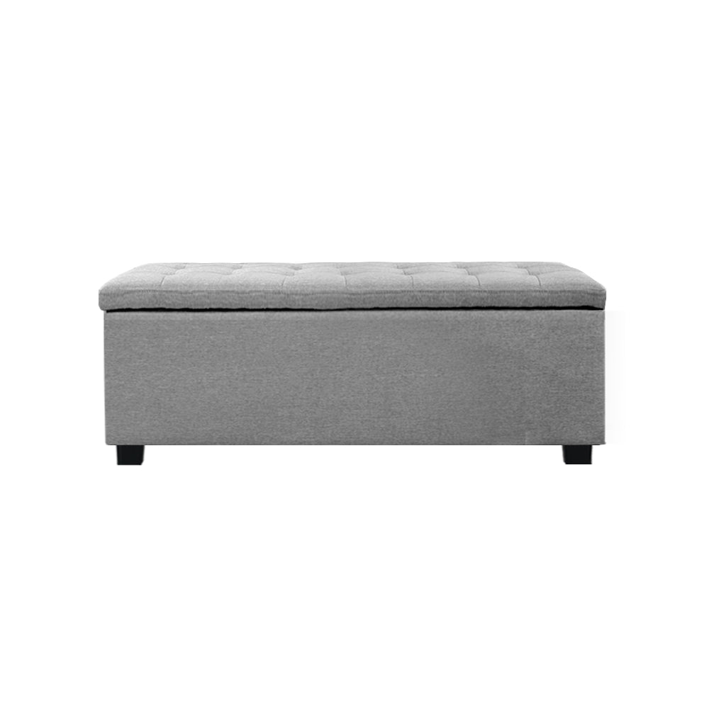 Storage Ottoman Large - Light Grey Storage Nook