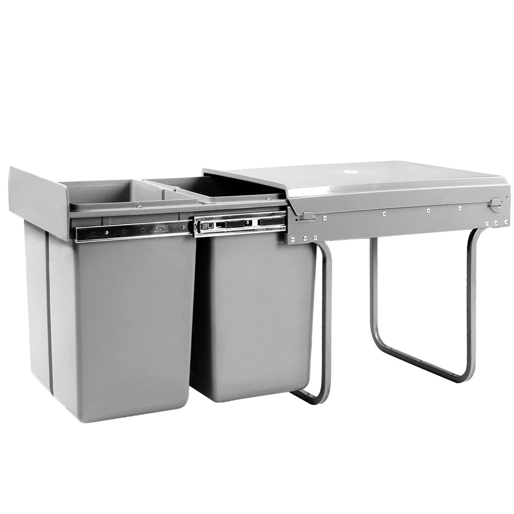 Cefito 2x20L Pull Out Bin - Grey