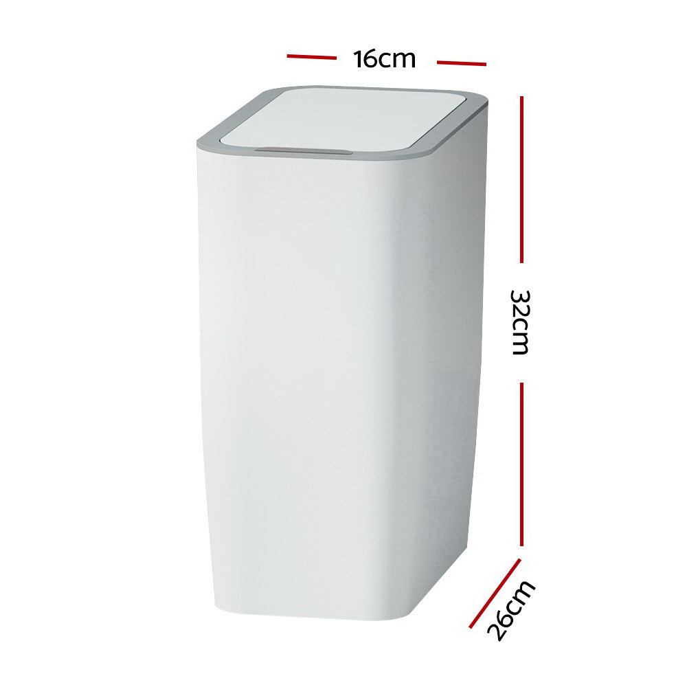 Motion Sensor Rubbish Bin Automatic - White 9L