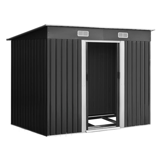 Garden Shed Outdoor Storage Sheds 2.38x1.31m Tool Shed Grey