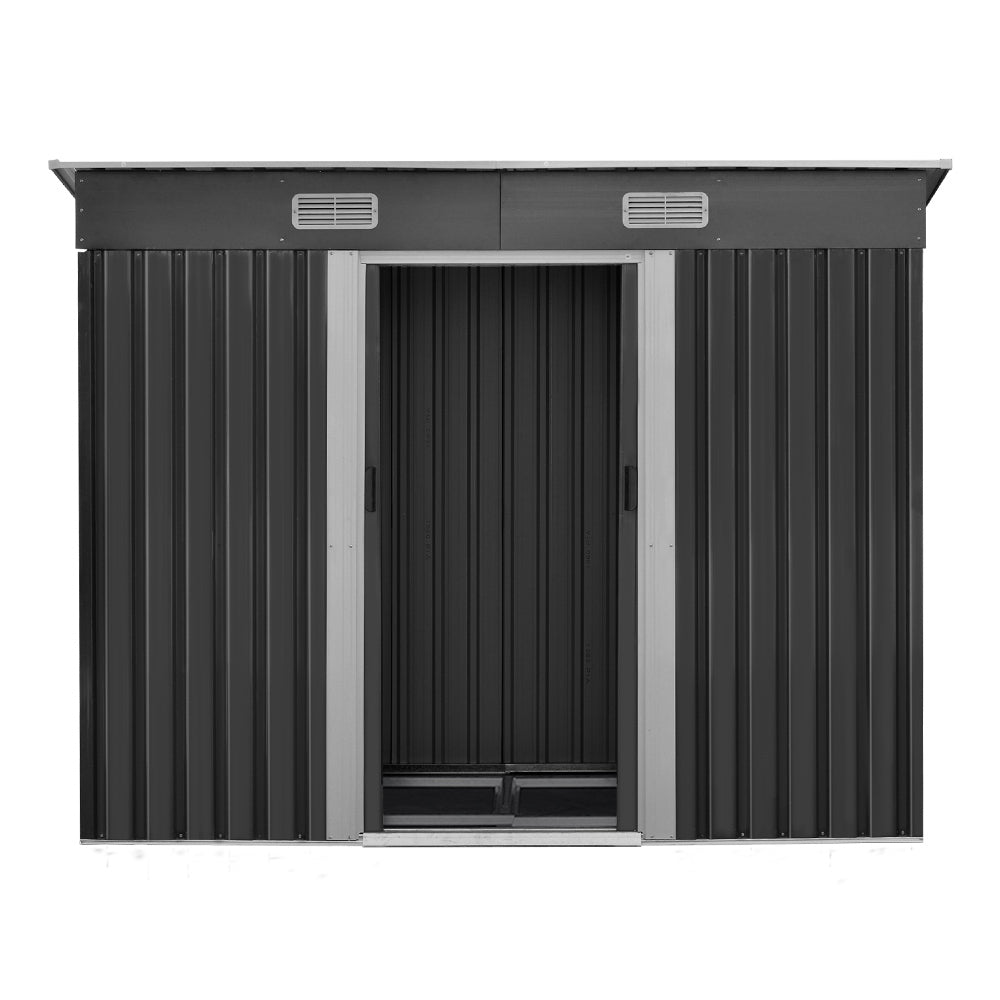 Garden Shed Outdoor Storage Sheds 2.38x1.31m Tool Shed Grey