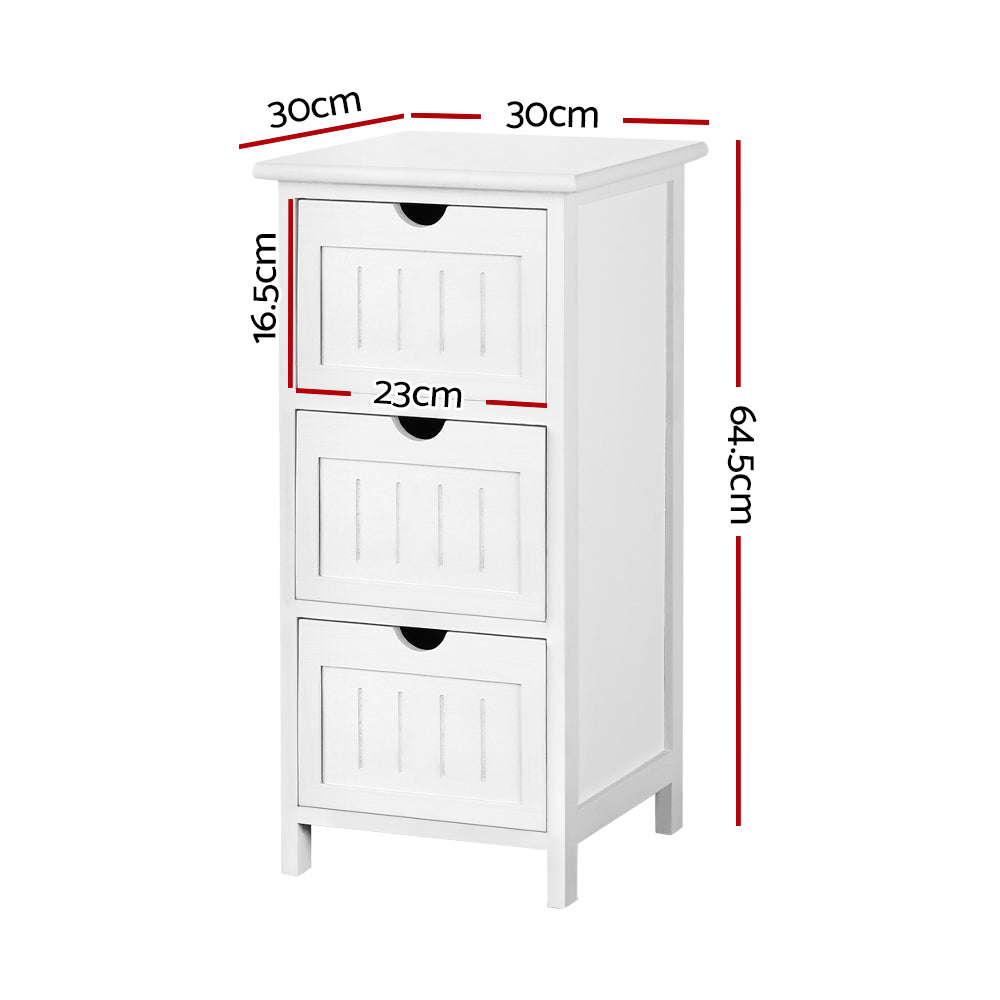 Bedside Table Hall Table - White Bedroom storage