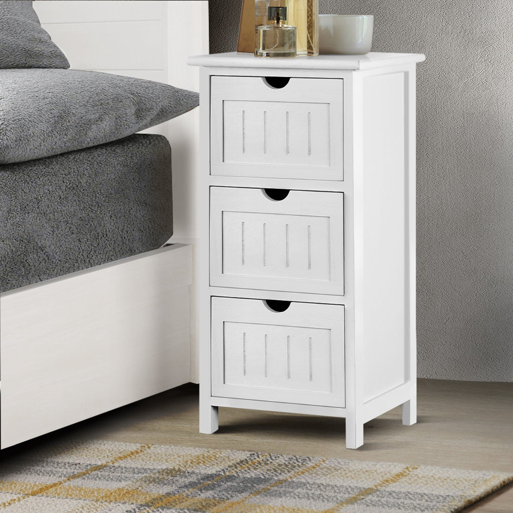 Bedside Table Hall Table - White Bedroom storage