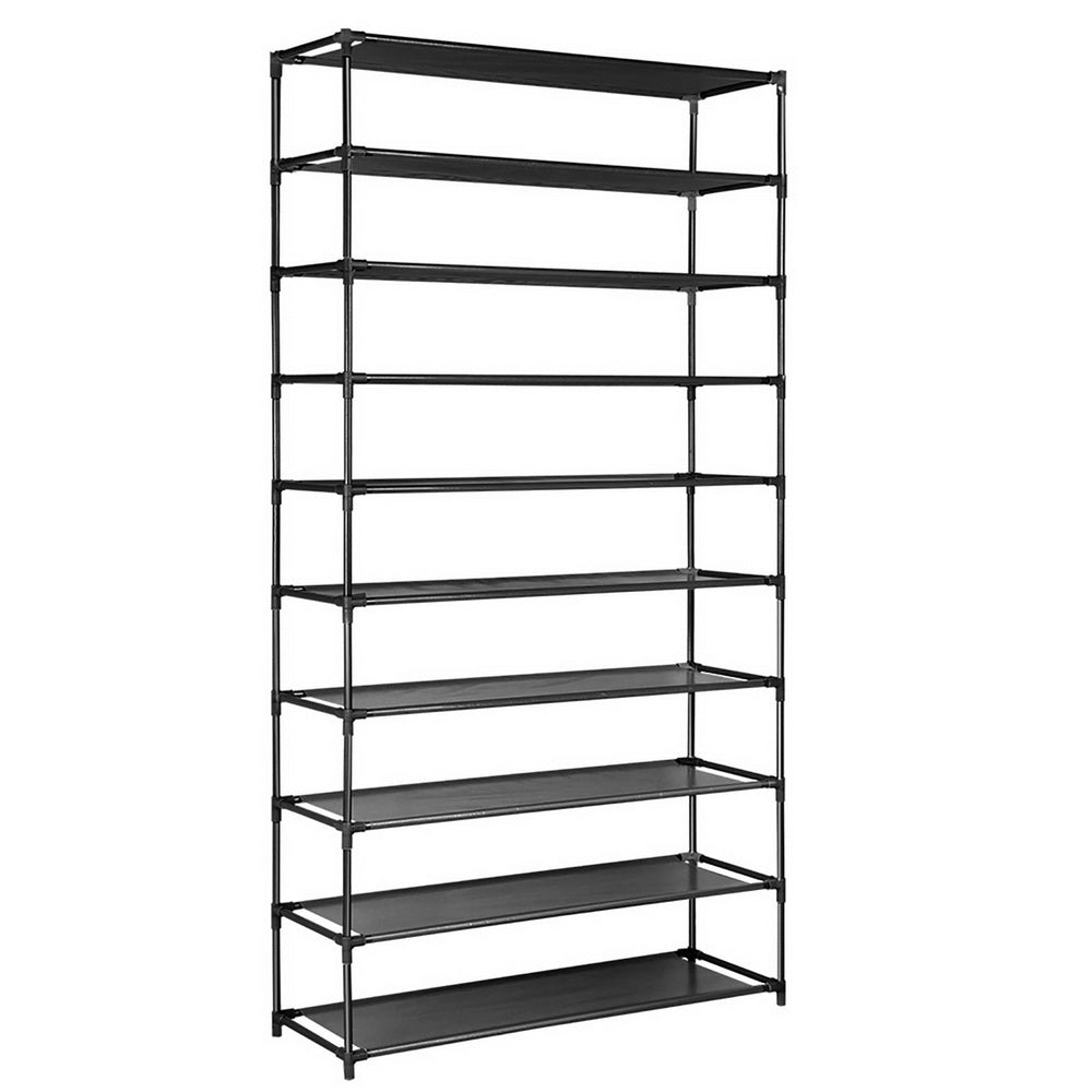 Storage Nook Shoe Rack 10-Tier (50 Pair) Shoes Organiser DIY - Black