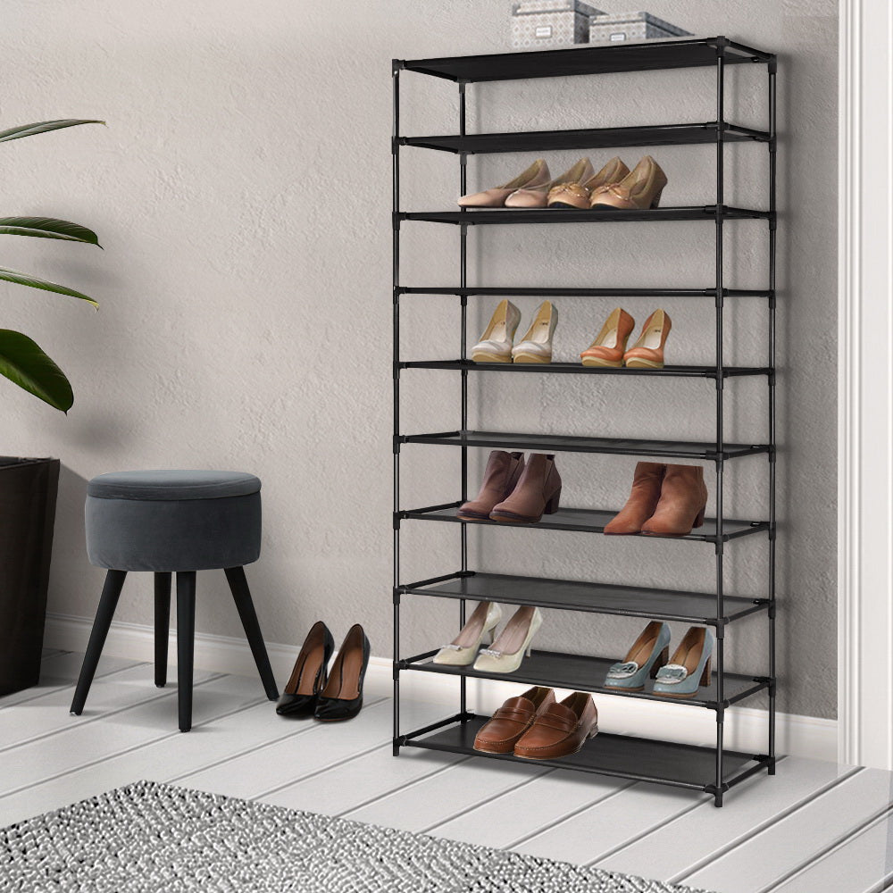 Storage Nook Shoe Rack 10-Tier (50 Pair) Shoes Organiser DIY - Black