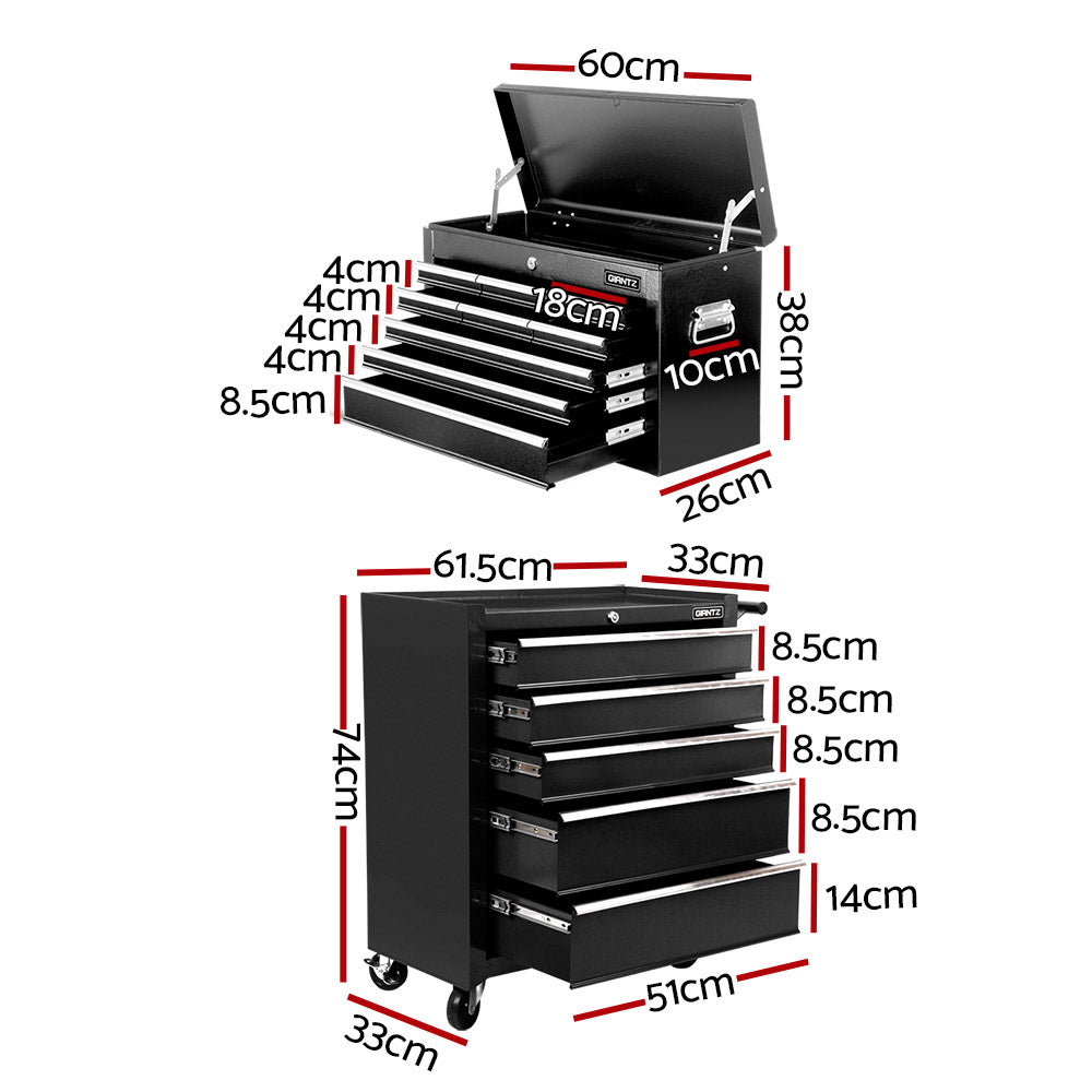 Toolbox Chest Cabinet 14 Drawers Garage Tool Storage