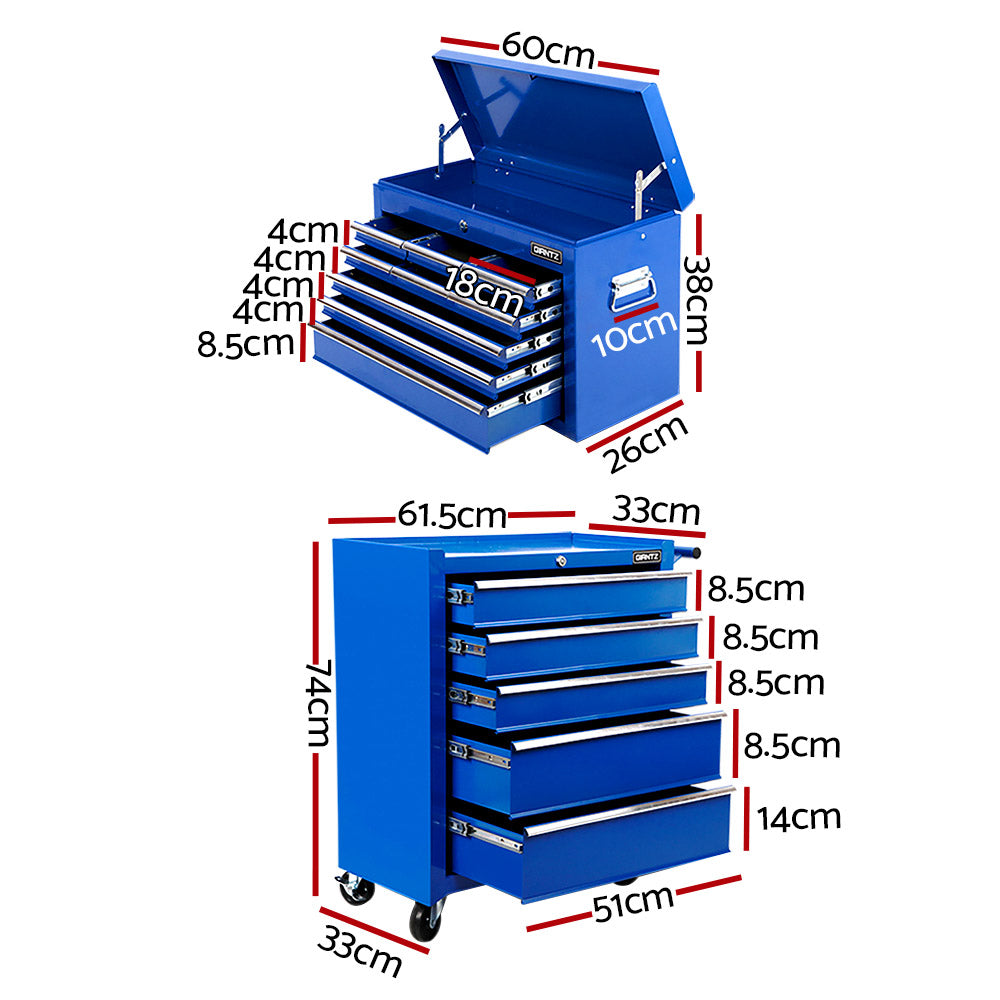 Toolbox Chest Cabinet 14 Drawers Garage Tool Storage