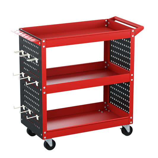 Tool Cart Trolley 3-Tier Toolbox Workshop Garage Storage Organizer 150kg