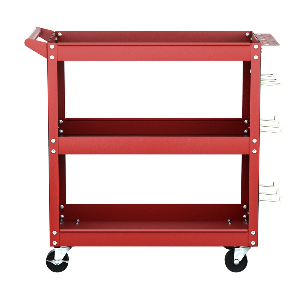 Tool Cart Trolley 3-Tier Toolbox Workshop Garage Storage Organizer 150kg