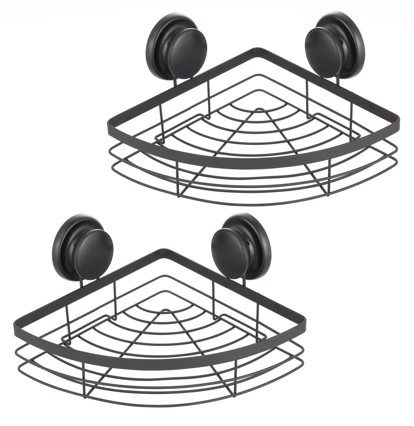 Shower Caddy Shelf Basket Rack 2 Pack Round Corner