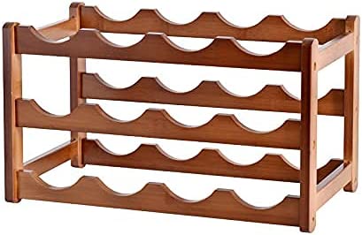 Wine Storage Rack 3-layer Bamboo (12 bottles)