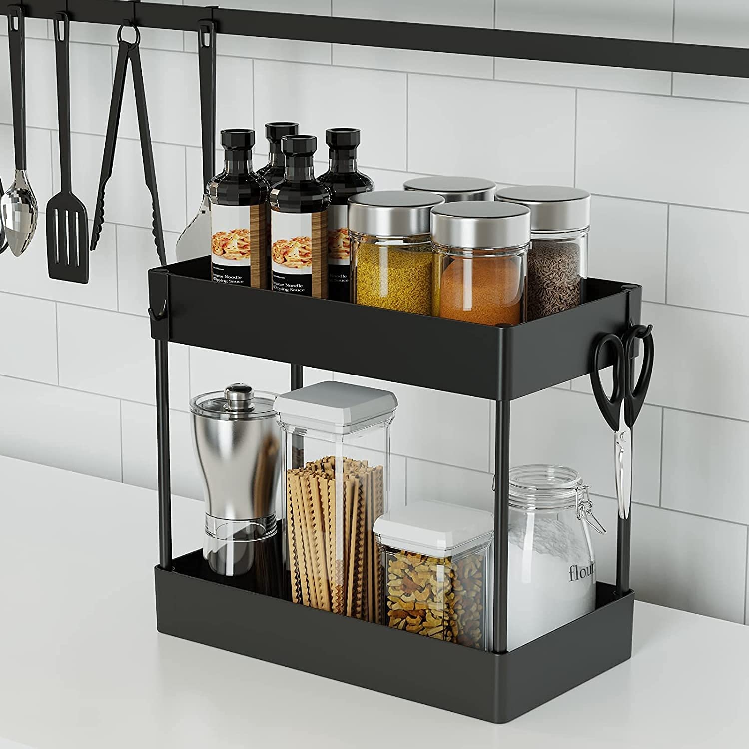 Under Sink Organizer, Shelf Storage Rack 2 Tier Storage Nook