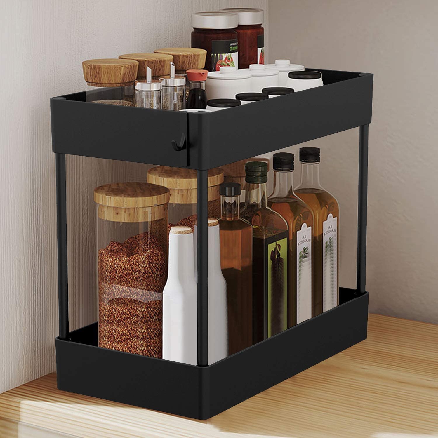 Under Sink Organizer, Shelf Storage Rack 2 Tier Storage Nook