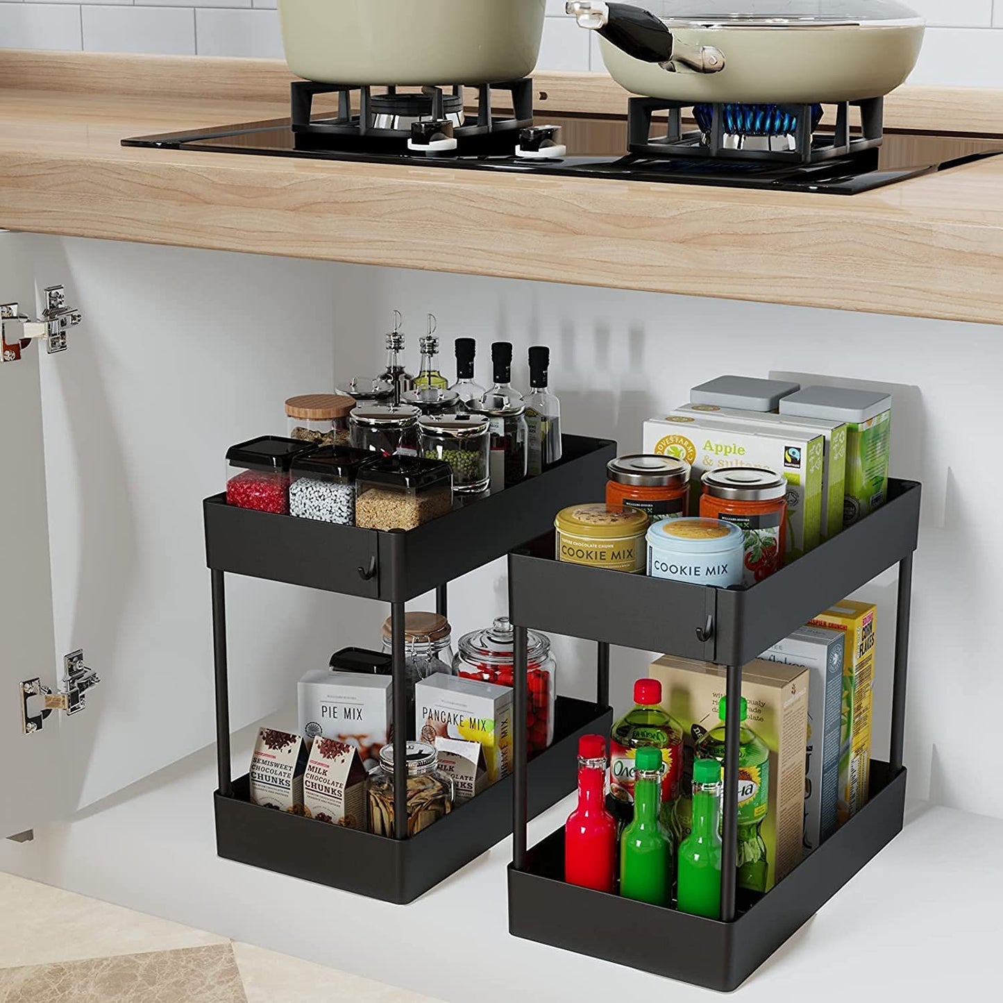 Under Sink Organizer, Shelf Storage Rack 2 Tier Storage Nook