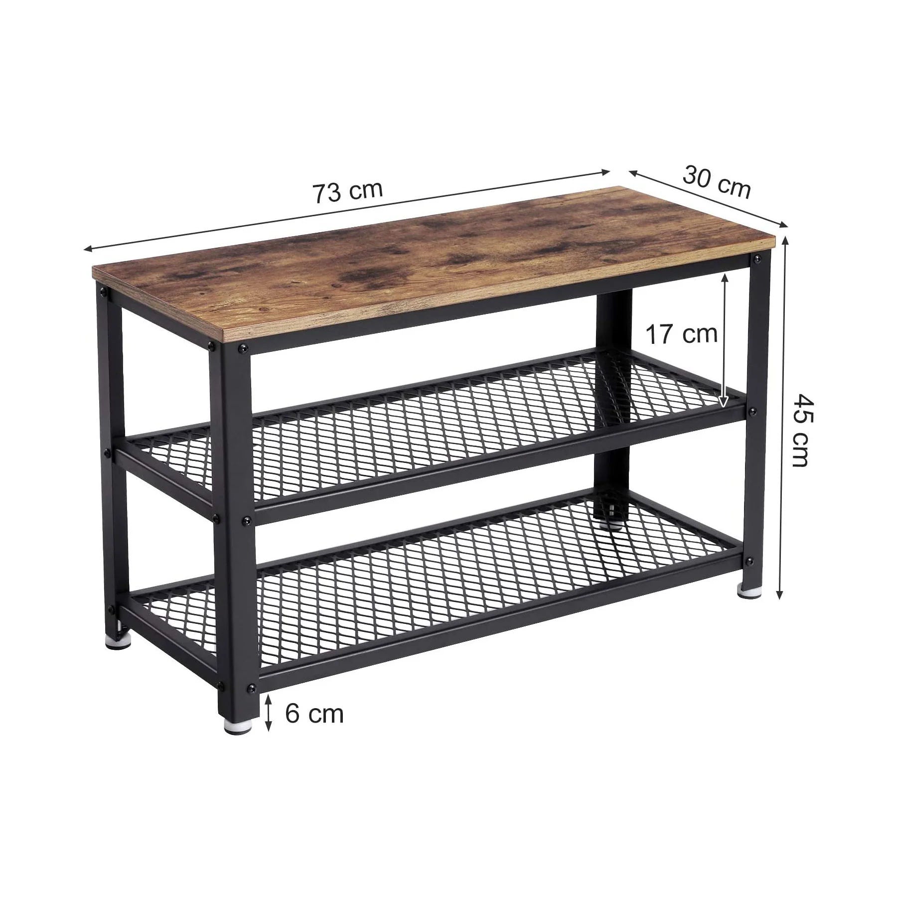 Shoe Storage Bench (73 cm) 3 Tier 