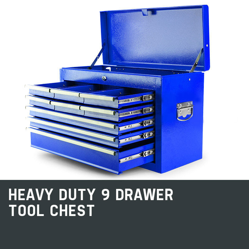 Tool Box Chest 9 Drawer Mechanic Organiser Garage Storage Toolbox Set