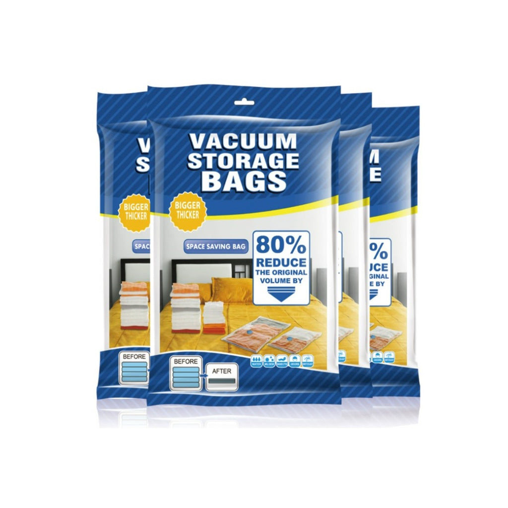 Vacuum Storage Bag Pack of 8 (4x Jumbo, 4x Large)