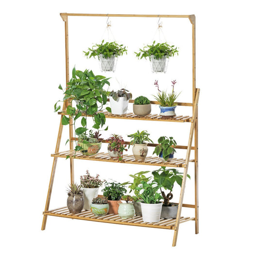 Bamboo Plant Stand 3 Tier Light Brown