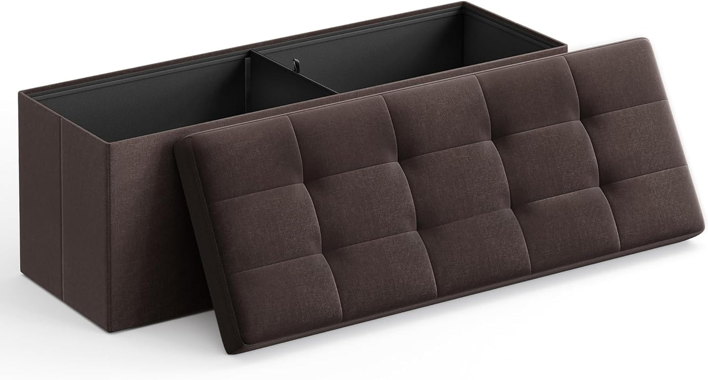  Folding Storage Ottoman Bench with Storage Space storage nook