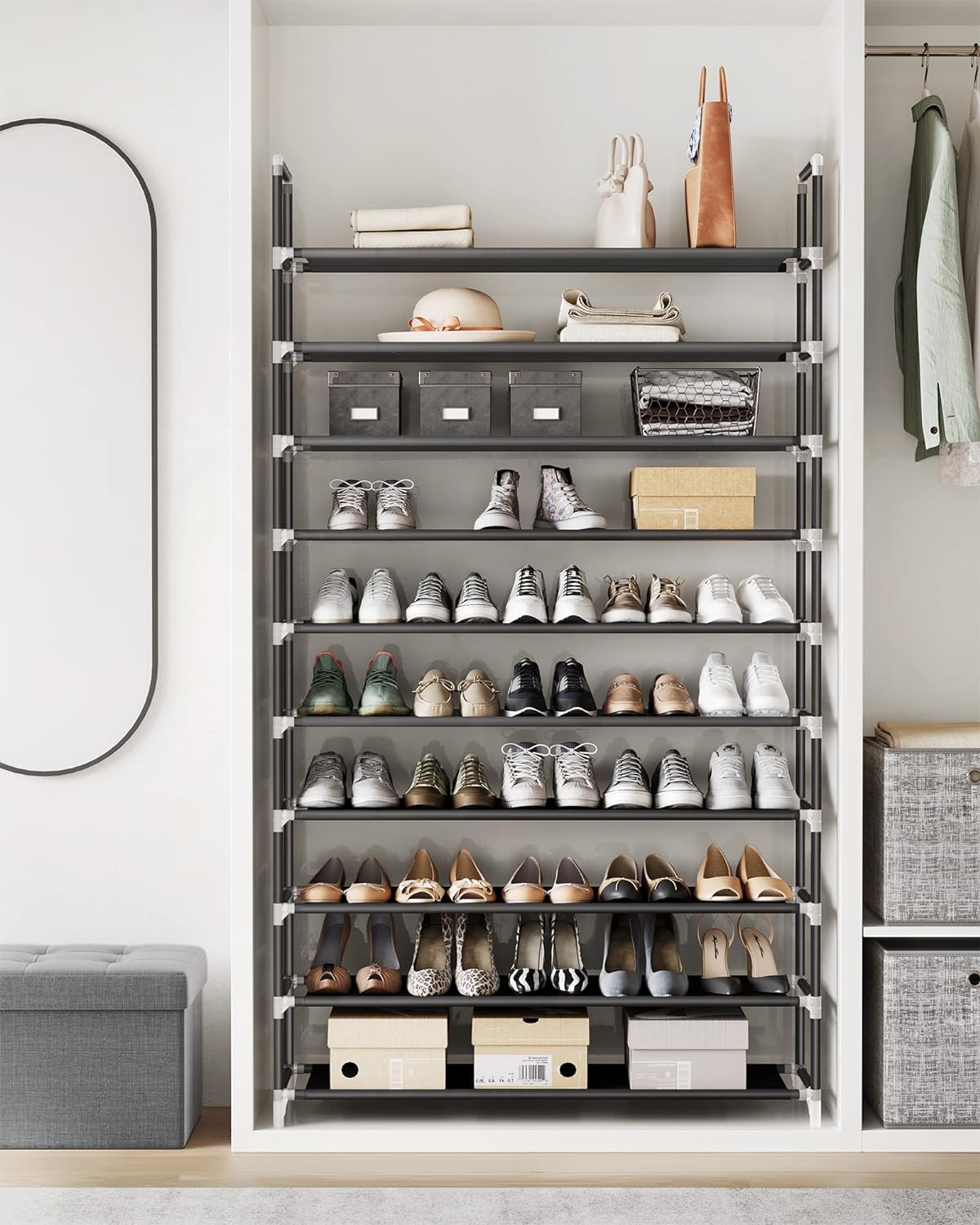 Metal Shoe Rack storage nook