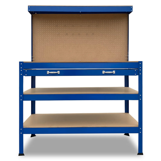 Work Bench Garage Storage Table 3-layered Tool Shop Shelf