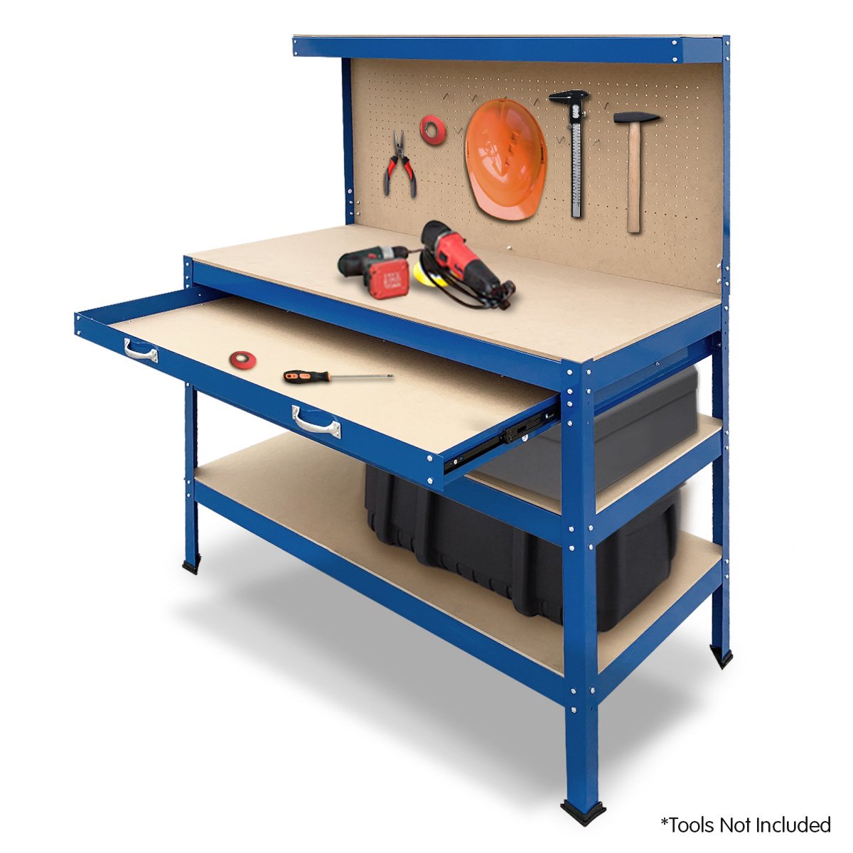 Work Bench Garage Storage Table 3-layered Tool Shop Shelf