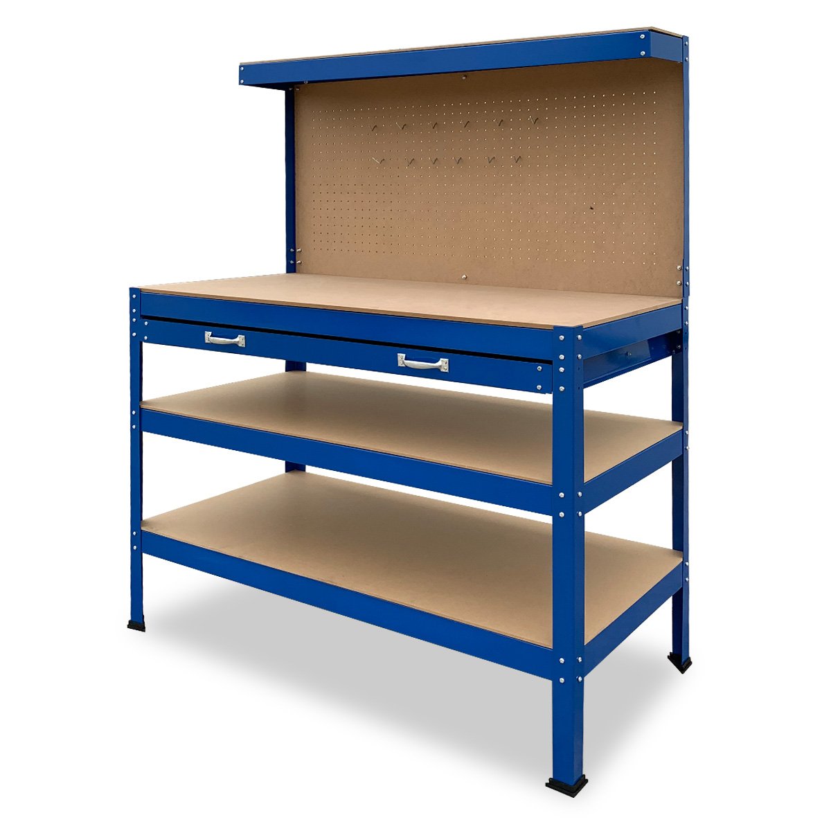 Work Bench Garage Storage Table 3-layered Tool Shop Shelf