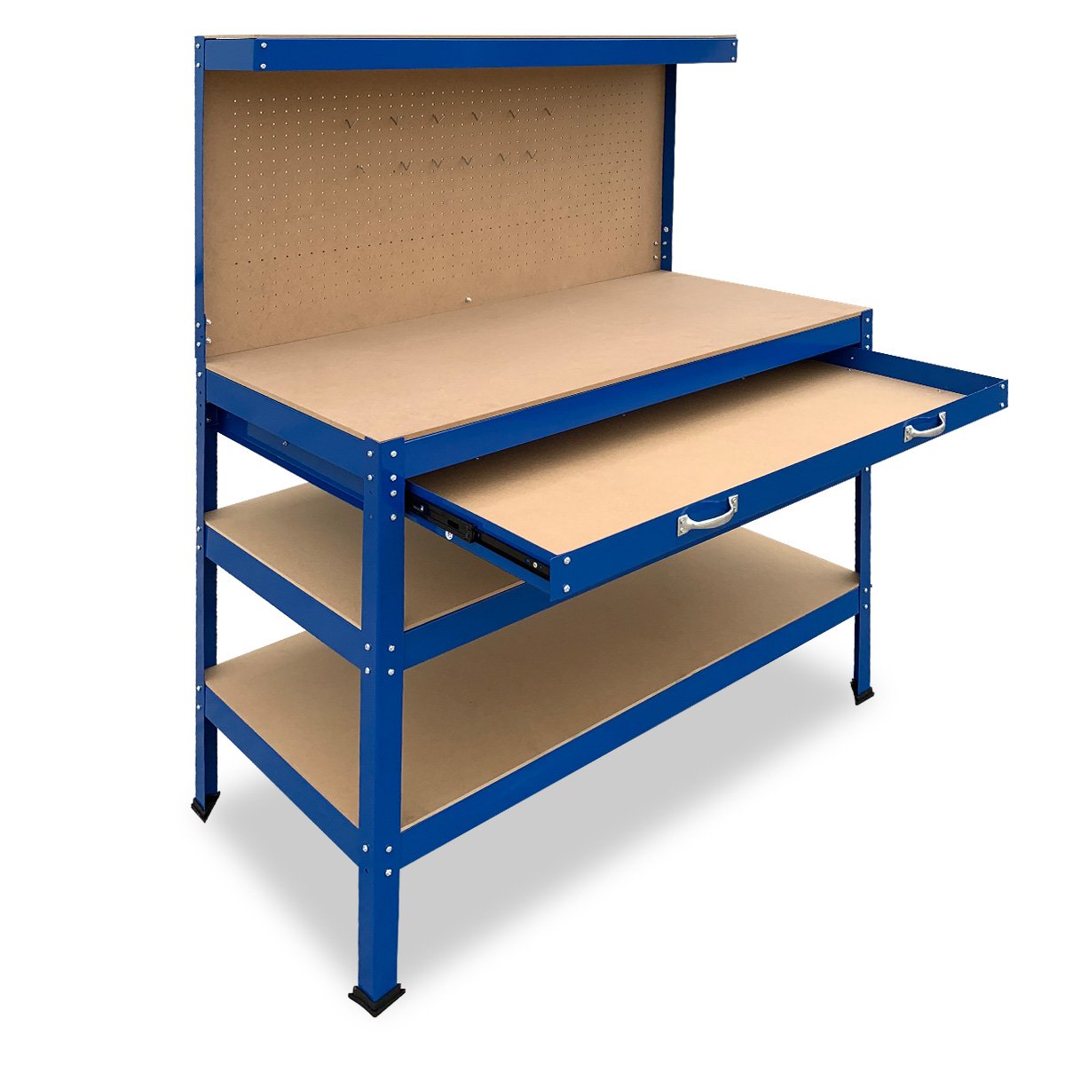 Work Bench Garage Storage Table 3-layered Tool Shop Shelf