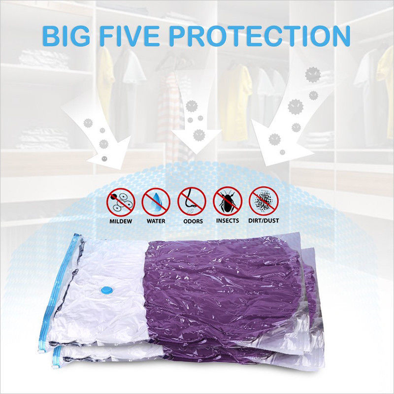 Vacuum Storage Bags 6 Pcs Set Space Saver Seal Compressing Various Size with Air Pump