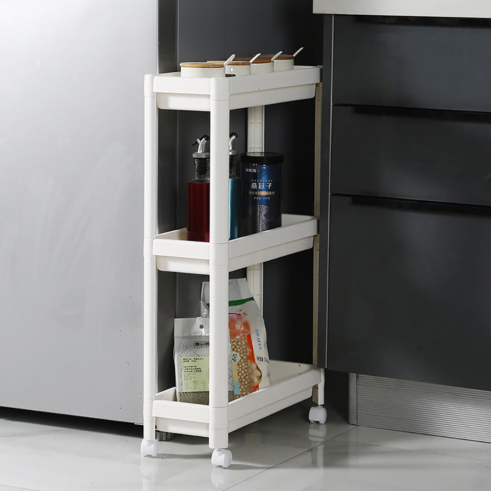 Storage Rack Basket Shelf Cart Holder for kitchen and laundry Room, storage nook