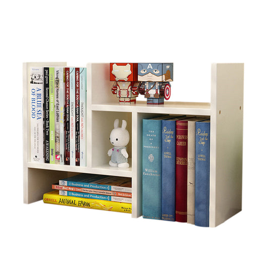 Wood Desktop Bookshelf Display Rack, storage nook