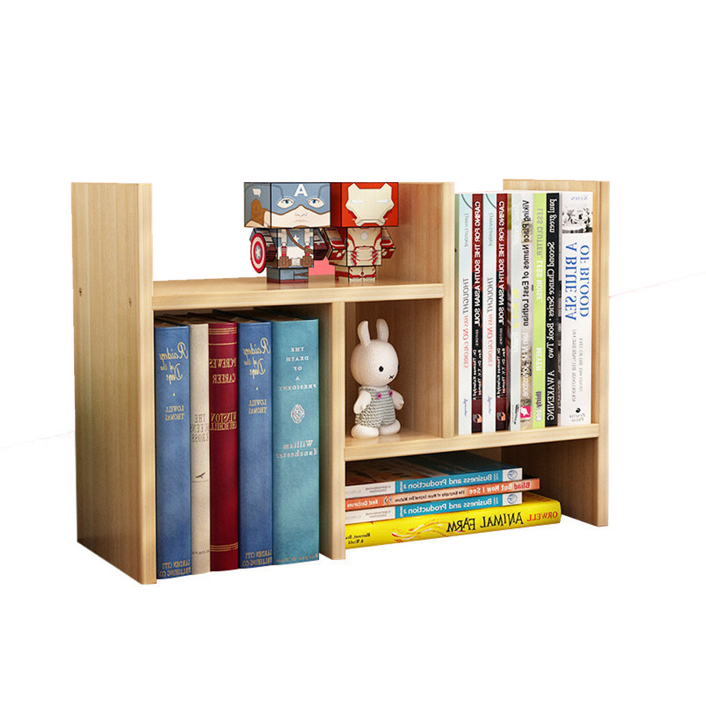 Wood Desktop Bookshelf Display Rack, storage nook