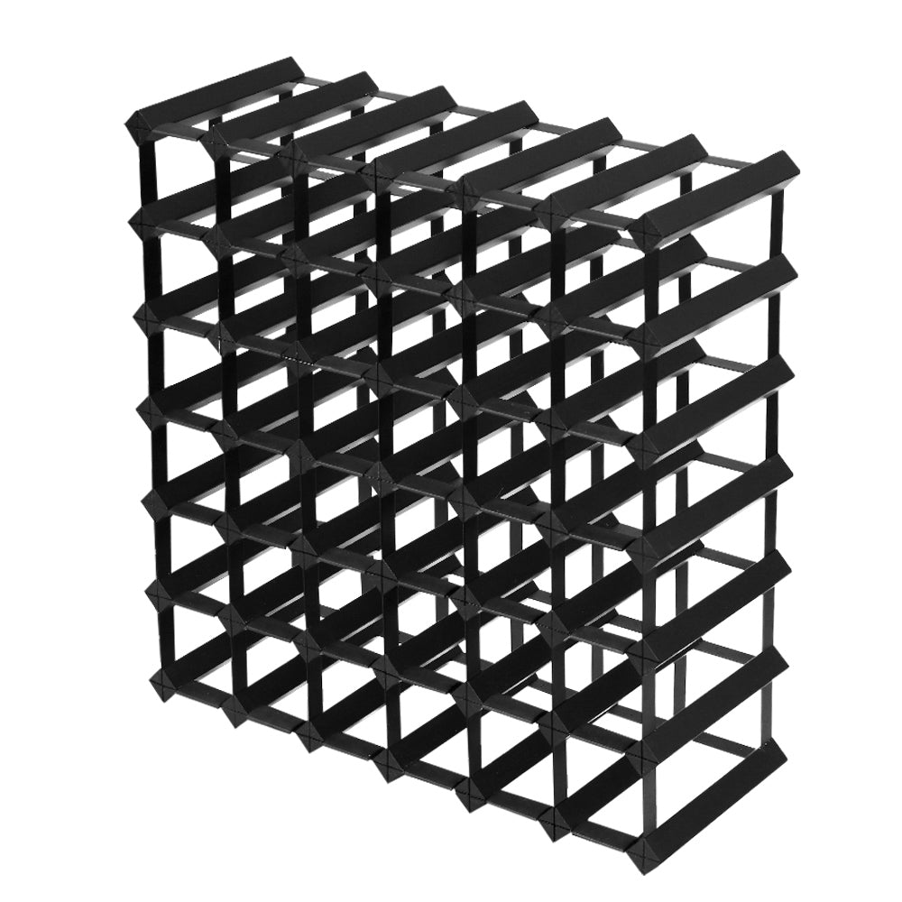 Wine Rack Timber Wine Storage 42 Bottle - Black