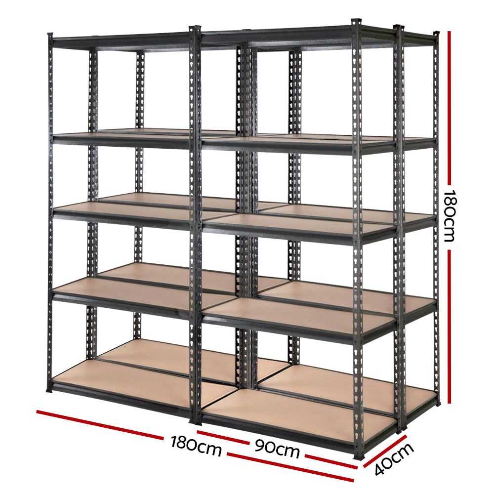 Garage Shelving Warehouse Rack 4X1.8M Storage Pallet Racking Charcoal