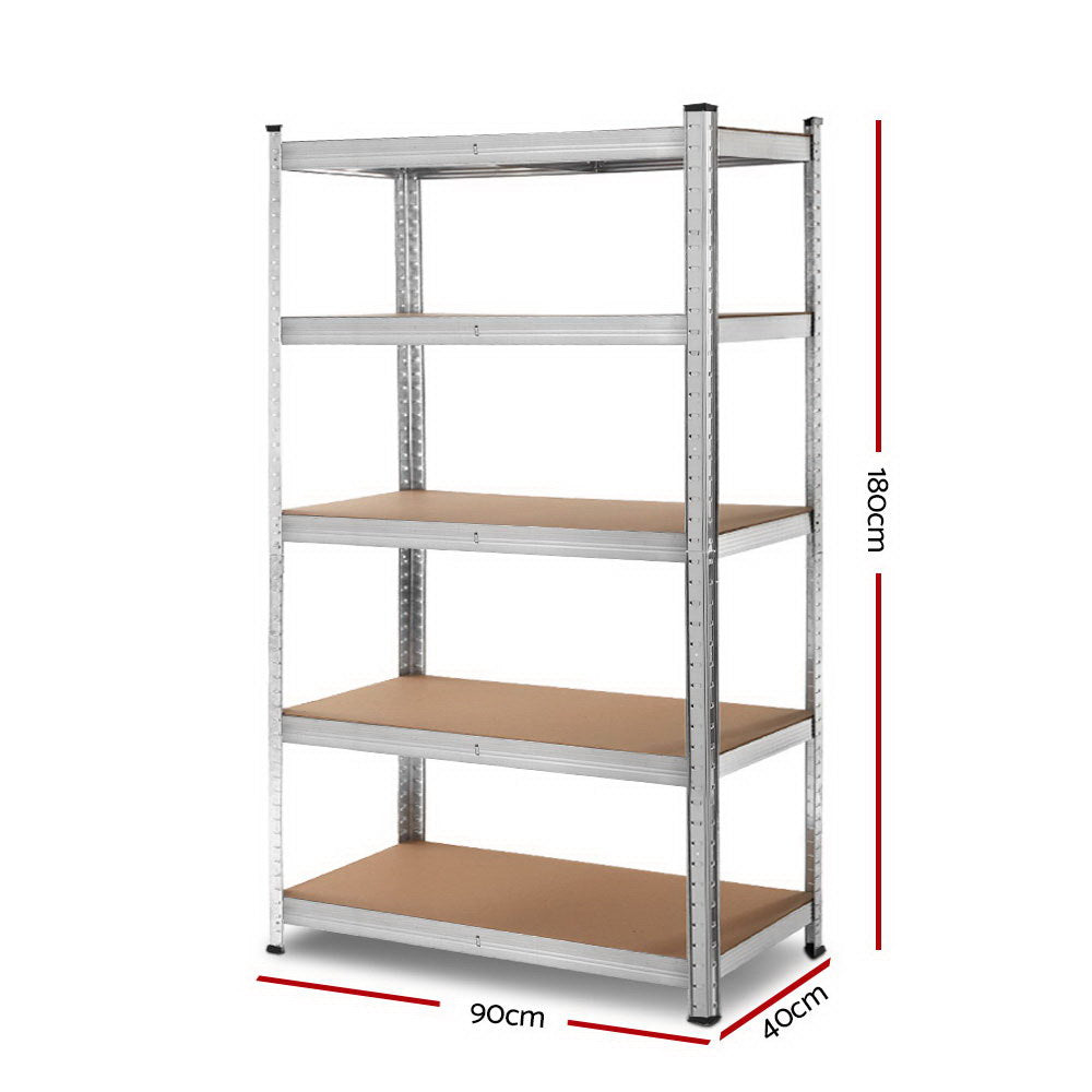 Warehouse Racking Rack Shelving 1.8M  Garage Steel Metal Storage Shelves Silver