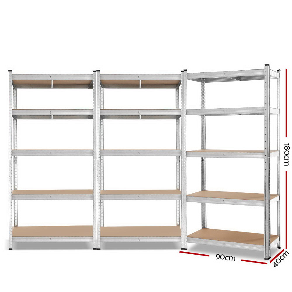 Warehouse Shelving Rack 3x1.8M Metal Garage Storage Shelves