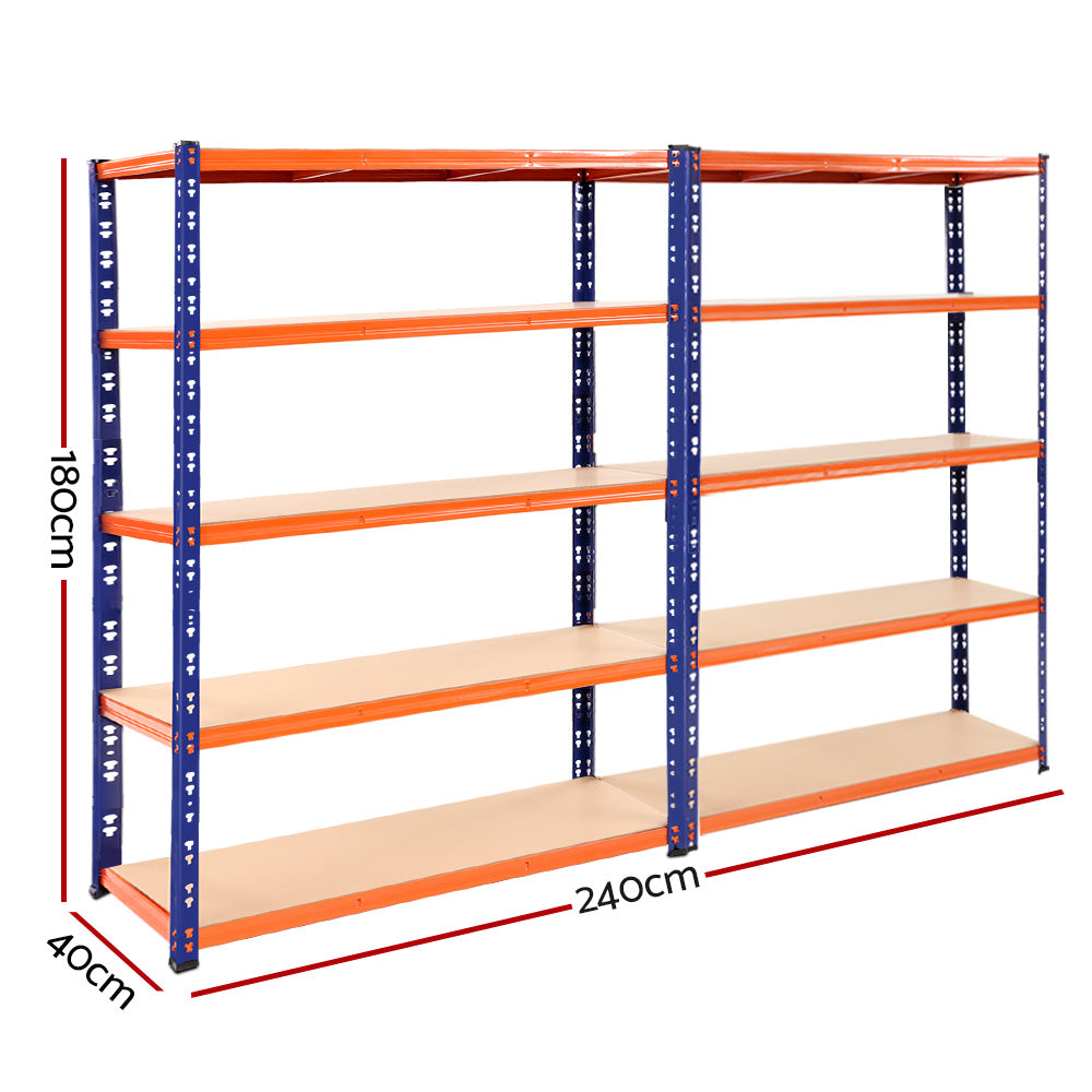 Garage Shelving Warehouse Rack 2.4MX1.8M Pallet Racking Storage Steel Orange&Blue