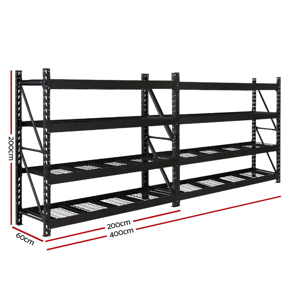 Garage Shelving Warehouse Rack 4MX2M Pallet Racking Storage Steel