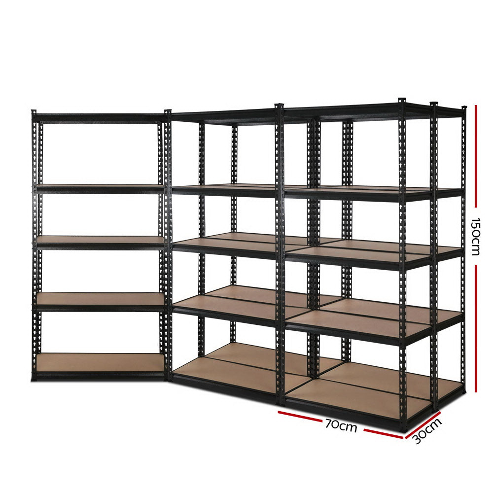 Warehouse Shelving Racking 5x1.5M Storage Garage Steel Metal Shelves Rack